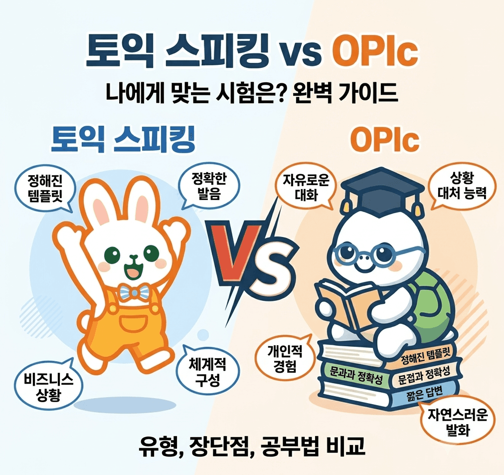 토익스피킹 vs 오픽, 나는 뭘 봐야 할까? 선택 기준 총정리